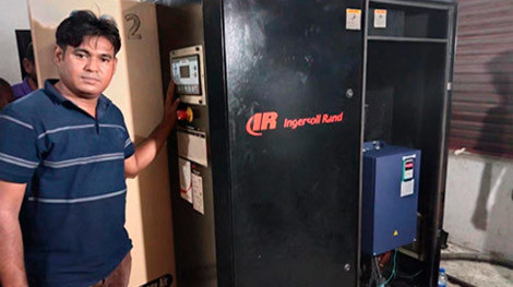 bedrijfscases over LuoX VFD in compressor met PMSM wordt gebruikt die